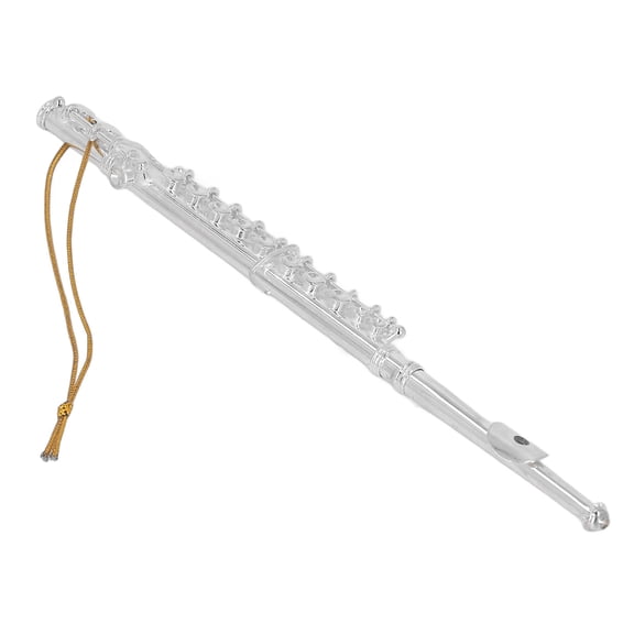 BIMZUC Mini Musical Instrument Miniature Flute Model, 5.4 inches / 13.8 cm, Alloy Desktop Decoration for Dressers Decor Gifts