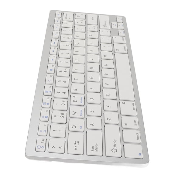 BIMZUC Mini Wireless Keyboard Spanish Language Ultra Slim Scissor Mechanism Portable Bluetooth Keyboard for Phone Laptop Tablet iOS Android Windows (11.4 inches / 29 cm)