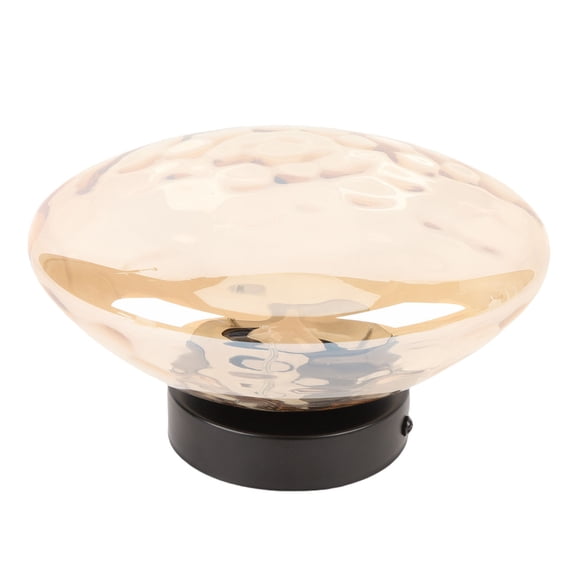 BIMZUC Modern Minimalist Wall Sconce 3000K Warm Light Glass Iron Corrugated Projection Round Indoor Wall Lamp for Bedroom Living Room Hallway Antique Bronze (7.9 inches / 20 cm)