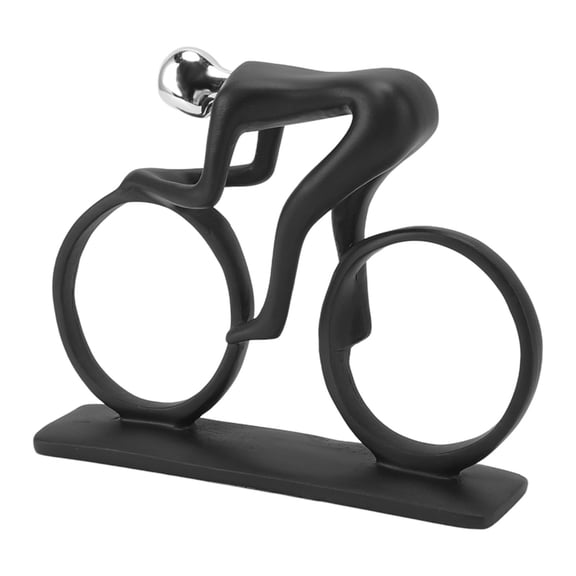 BIMZUC Modern Resin Cycling Ornament Streamlined Bike Rider Figurine for Home Office Desktop Decor, 10.6 inches / 27 cm