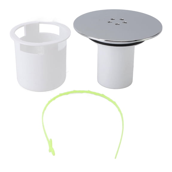 BIMZUC Modern Shower Floor Drain with Hair Catcher, OdorProof, QuickDrain, Chrome Finish 4.72" x 4.72"