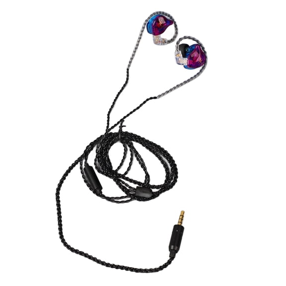 BIMZUC Monitoring Level Wired Earphones, Composite Magnetic Coil Corded Earbuds with Microphone for PC Gaming, Running, and Sports, Colorful (47.24 inches / 120 cm)