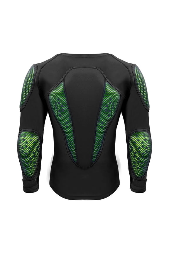 Motorcycle Armored Shirt PU Shock Absorbing Padded Protective Riding Gear Shirt for Snowboard Ski Bike, Black M (15.7 inches / 40.0 cm)