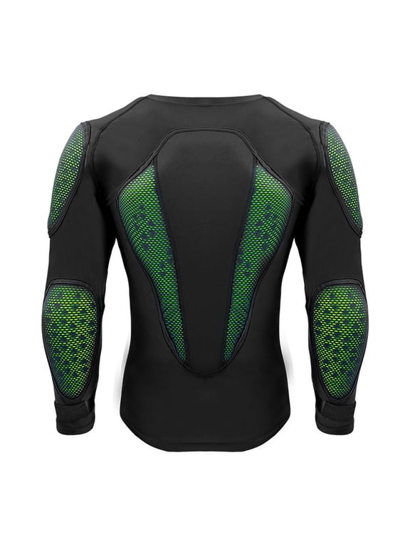 Motorcycle Armored Shirt PU Shock Absorbing Padded Protective Riding Gear Shirt for Snowboard Ski Bike, Black M (15.7 inches / 40.0 cm)