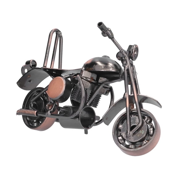 BIMZUC Motorcycle Model Retro Bronze Small Classic Exquisite Home Decorative Handicraft Ornament, Iron Figurine, 6.69 inches / 17 cm