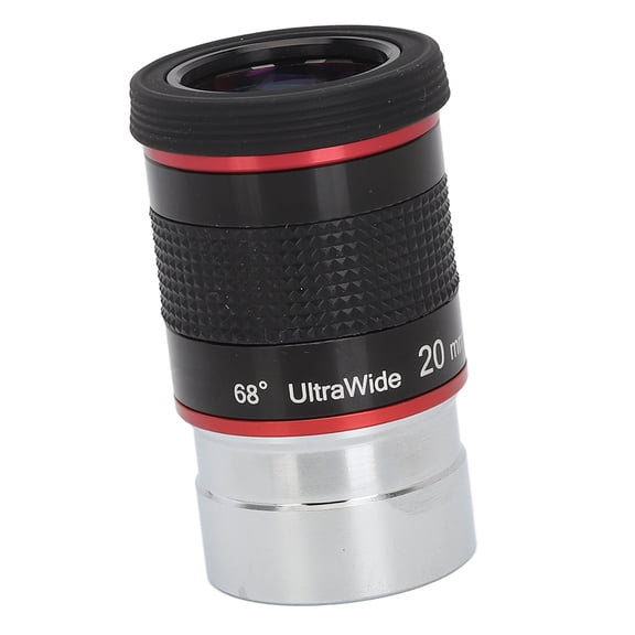 BIMZUC Multi-Coated 20mm 68-Degree Ultra Wide Angle Telescope Eyepiece, 1.25 Inch Interface, High-Contrast Lunar & Planetary Observation Accessory (20mm / 0.79 inches)