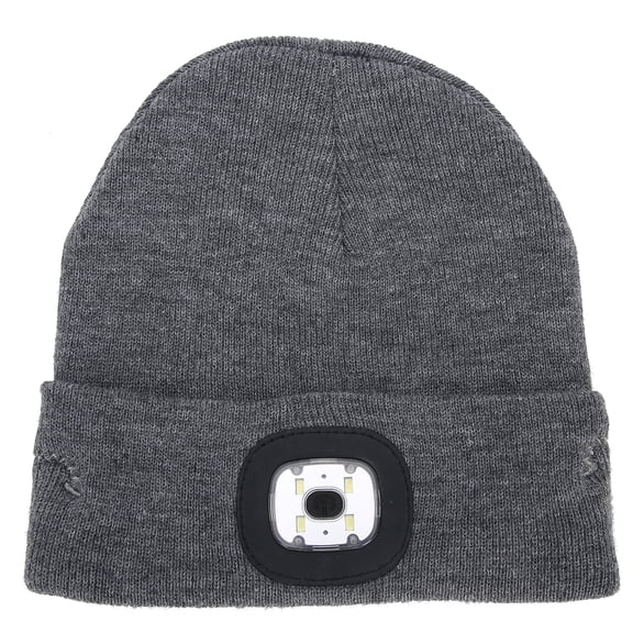 BIMZUC Music Hat for Bluetooth Wireless Dual Purpose LED Light Ultra Bright Acrylic Headset Cap, Gray, 7.87 inches / 20 cm