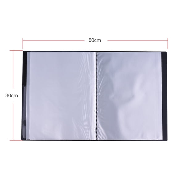 BIMZUC Music Sheet Score File Paper Documents Storage Folder Holder Plastic A4 Size 40 Pockets Black