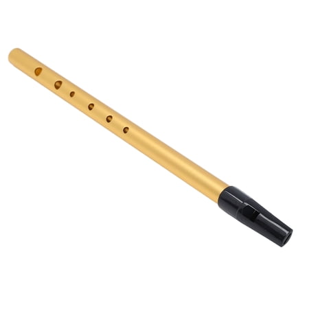 BIMZUC Musical Short Flute Portable Alloy Piccolo Professional Level Instrument with Learning Manual and Storage Box for Students Beginners, Gold Color C Tune, 14.56 Inches / 37 cm