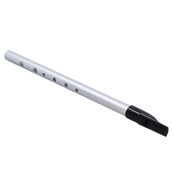 BIMZUC Musical Short Flute Portable Alloy Piccolo Professional Level Instrument with Learning Manual and Storage Box for Students Beginners, Silver Color D Tune, 14.56 Inches / 37 cm