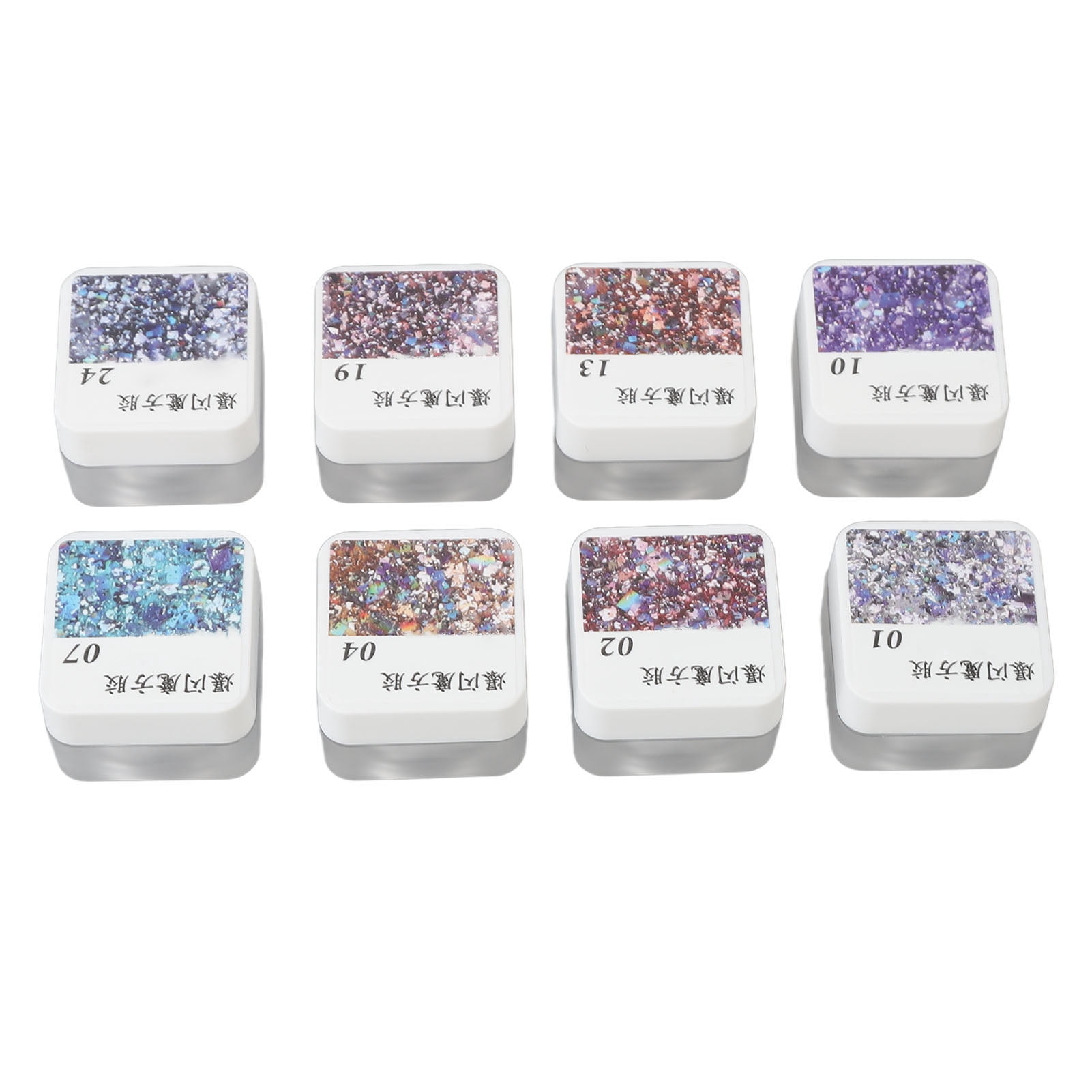 BIMZUC Nail Polish Glue Set 8 Colors Glitter Sparkling Sequins Nail Art Gel Paint Kit for Nail Salon, Long-Lasting UV LED Curing Required, DIY Home Manicure Decoration (4.72 inches / 12 cm)
