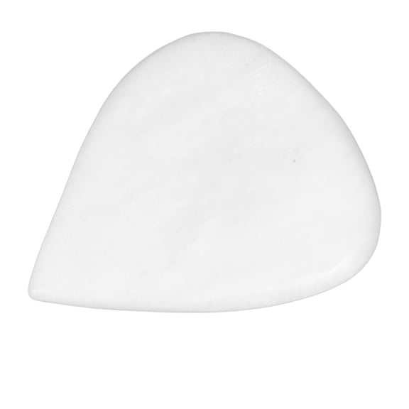 BIMZUC Natural Ox Bone Stringed Instrument Pick, Concave Heart Shape Guitar Bass Playing Pick, White, 1 Each