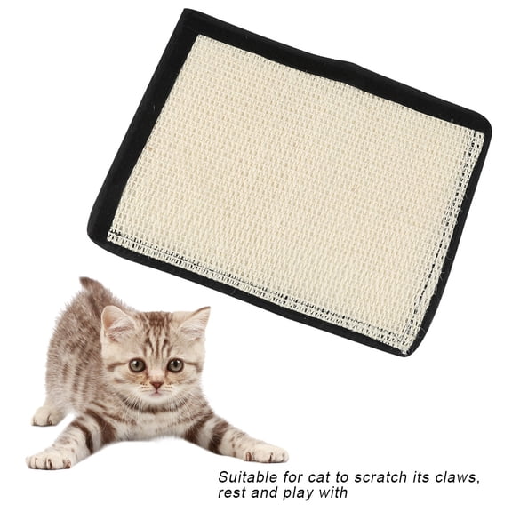 BIMZUC Natural Sisal Cat Scratcher Pad, Durable Claws Scratching Post Mat, Climbing Chair Table Feet Playing Toy, Furniture Protector, 14.96 inches / 38 cm
