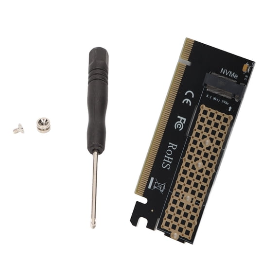 BIMZUC Nvme Adapter SATA Specification Revision 3.0 PCIe X16 M.2 Key M NVMe SSD Riser Expansion Card Conversion Adapter Support 2230 2242 2260 2280 Drives Windows Linux 5.5 inches / 14 cm Length