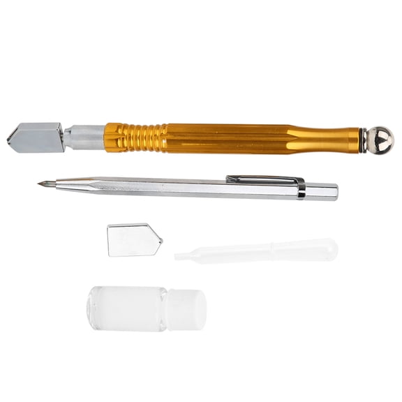 BIMZUC Oiling Glass Cutter and Professional Metal Alloy Glass Cutting Knife Tool Kit with Non-Slip Handle for Glass Deep Processing, 24.00 x 12.00 x 3.00 inches / 60.96 x 30.48 x 7.62 cm
