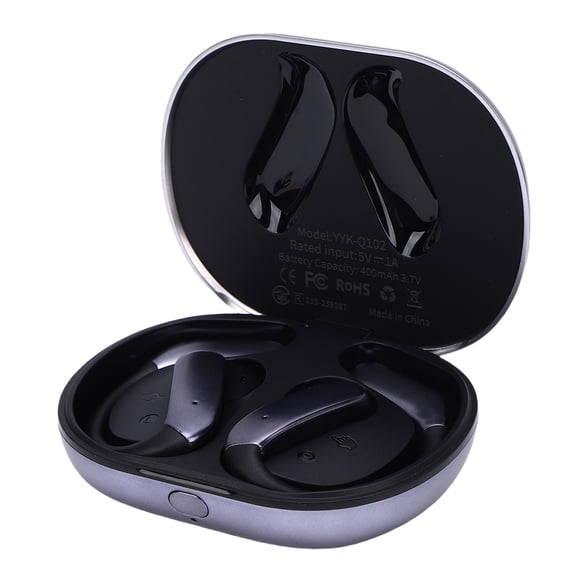 BIMZUC Open-Ear Wireless Earbuds Smart AI Translation Headphones with Bluetooth 5.4, Built-in Mic for Clear Calls, Music, Outdoor Sports, Compatible with iOS & Android Devices (3.94 inches / 10 cm)