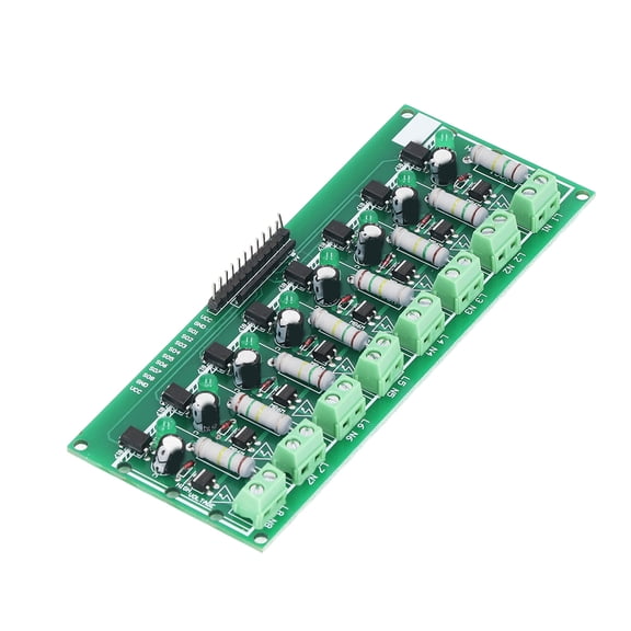 BIMZUC Optocoupler Isolation Board 8 Channel PLC Voltage Detection Module 220V AC for Electronic DIY Projects Including Stable MCU Testing Compatibility and Compact Industrial Integration Design