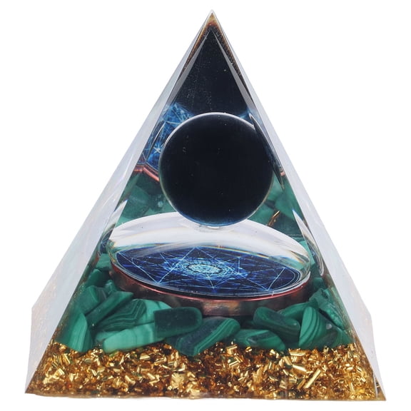 BIMZUC Orgone Pyramid Exquisite Healing Energized Gemstones Chakra Pyramids for Home Office Bedroom Decor 3.94 inches / 10 cm