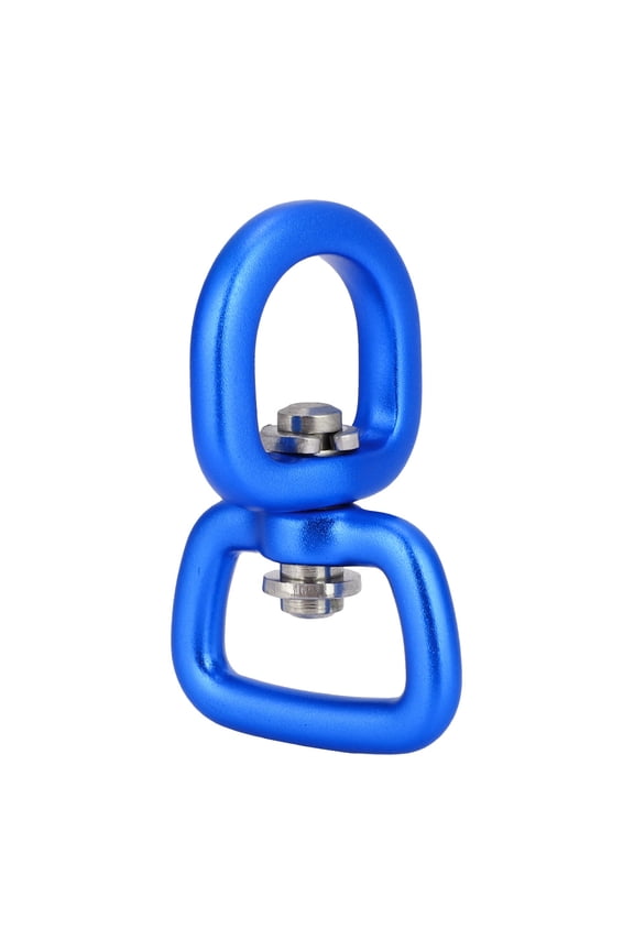Outdoor Aluminum Alloy Key Ring Connection Rotary Swivel Buckle Adapter Carabiner for Climbing Camping Hiking Dark Blue 1.7 inches / 4.3 cm Length
