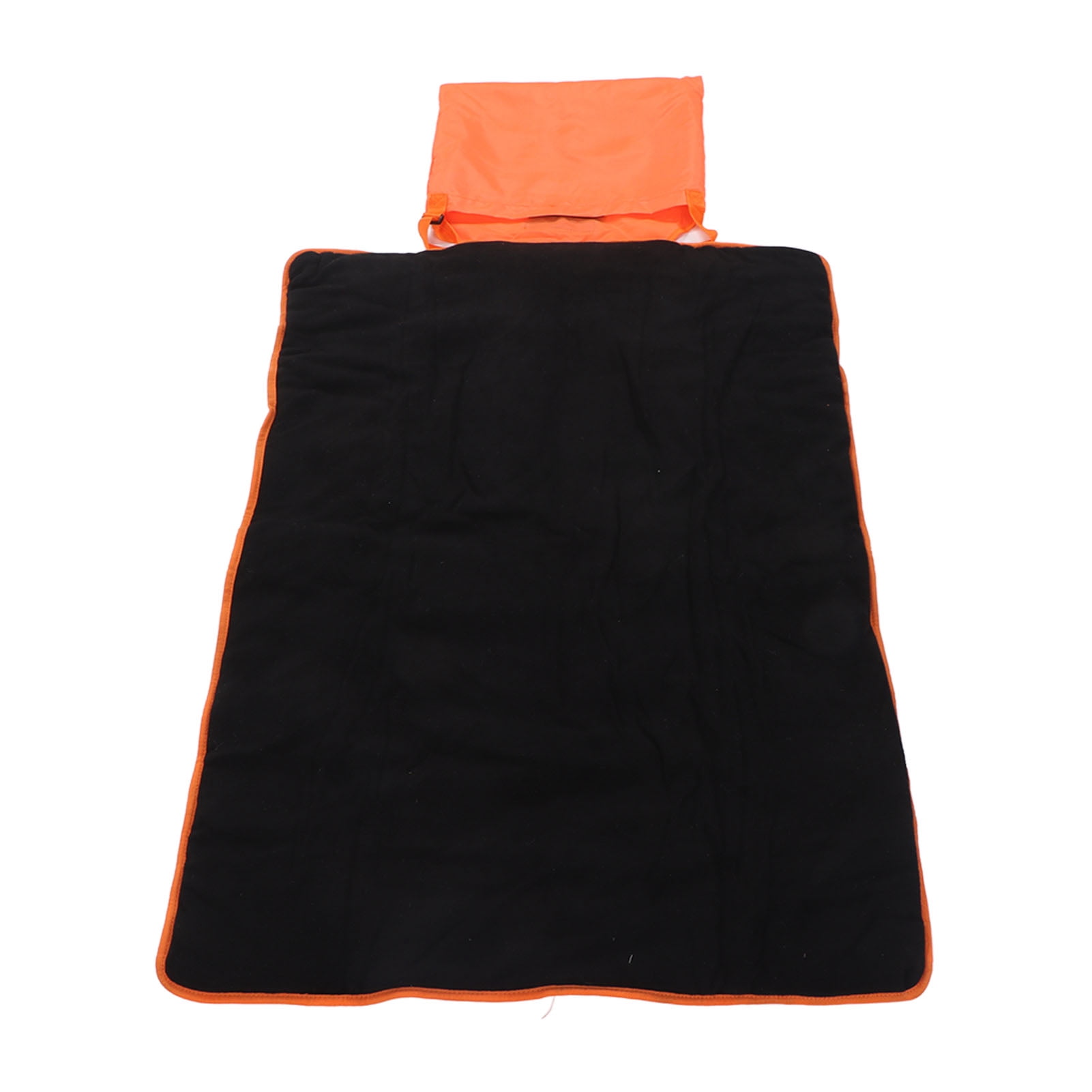 BIMZUC Outdoor Pet Mat Reversible Waterproof Machine Washable Portable Dog Sleeping Pad for Puppy Camping Travel Orange with Black Polyester Layer 15.75 inches / 40.0 cm Bed Cushion