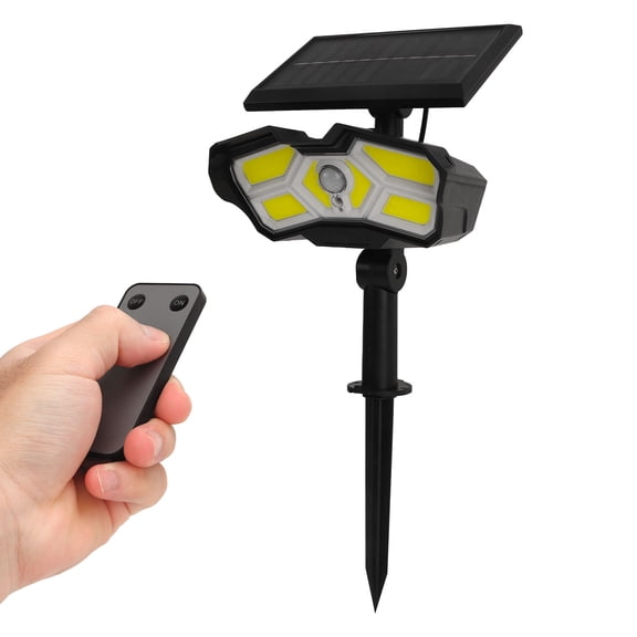 BIMZUC Outdoor Solar Spot Lights, Waterproof 2400mAh Landscape Spotlights, 128COB, 7.87 inches / 20 cm Length