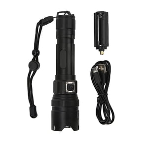 BIMZUC P50 LED Zoomable Flashlight USB Rechargeable Torch 5 Modes Lighting for Outdoor Camping[cite: 1]