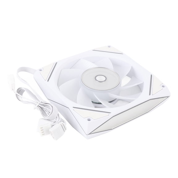 BIMZUC PC Case Fan Reverse Blade 120mm 4 Pin PWM 5V 3 Pin ARGB 800-1800RPM CPU Cooler Upgrade White (4.72 inches / 120 mm)