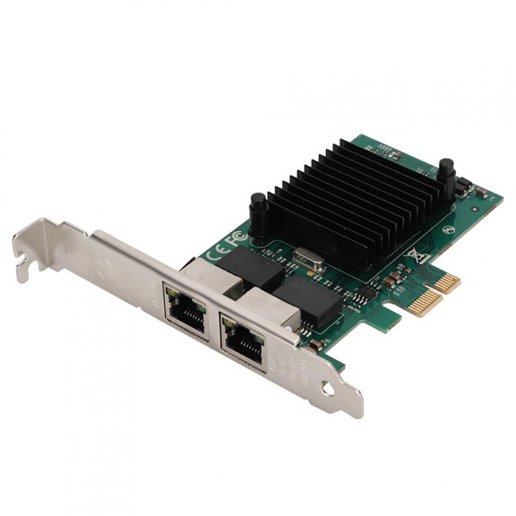 BIMZUC PCI-E X1 1000Mbps Double Port Gigabit Ethernet Network Card Adapter Dual RJ45 PCIE NIC High Speed Desktop Connection for Windows Linux VMware Servers Stable Wired Internet Access