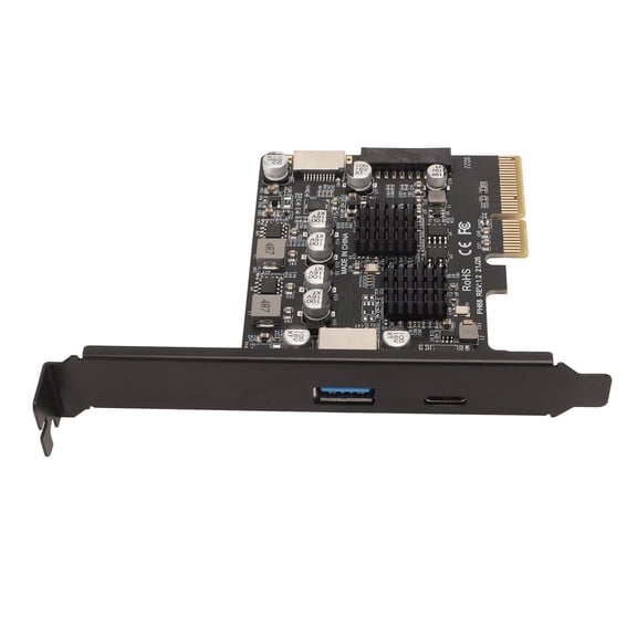BIMZUC PCIe Type C Card 10Gbps High Speed Gold Plated Pin Front Type E PCIE USB3.2 Expansion Card
