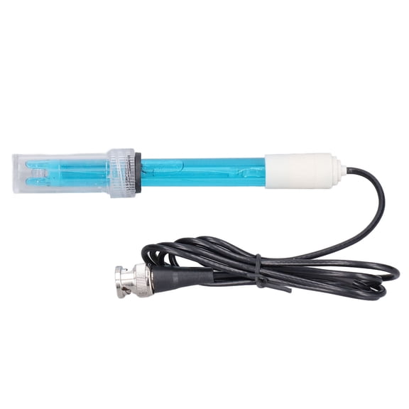 BIMZUC PH-301 Laboratory Combination pH Electrode Probe with BNC Connector for Water Quality Testing, Aquarium, Hydroponics, 0-14 pH Range, Fast Response Sensor Module, 5.5 inches / 14 cm