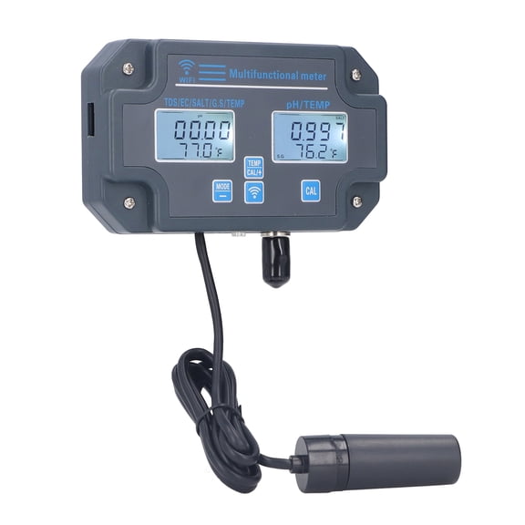 BIMZUC PHW3988 6-in-1 Multiparameter Water Quality Tester APP Remote Control PH EC TDS SALT S.G Temperature Meter 110V US Plug for Aquarium Hydroponics (5.1x3x1.2 in / 13x7.7x3.1 cm)