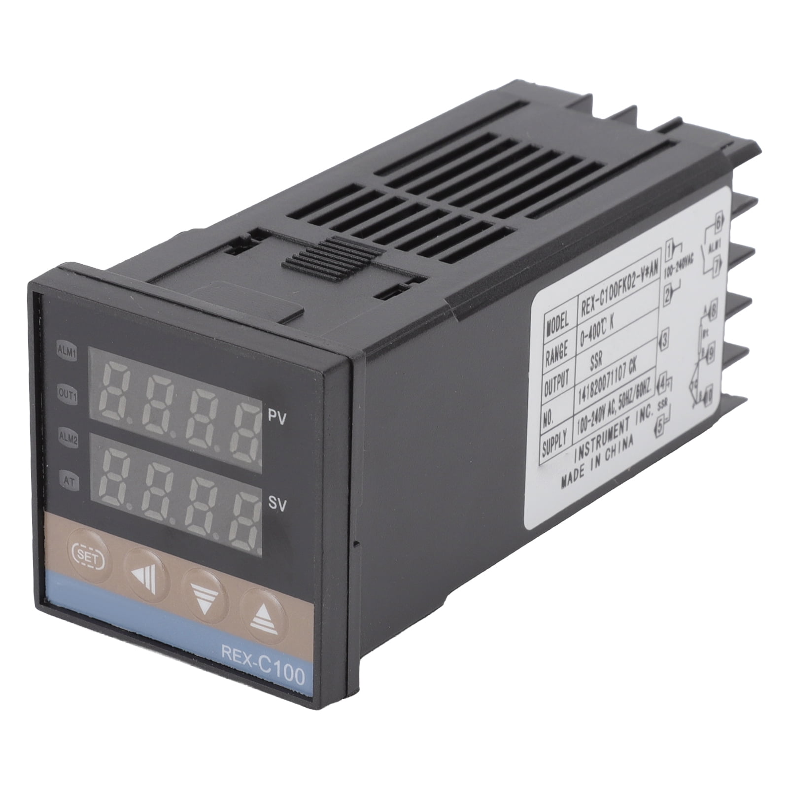 BIMZUC PID Thermostat Temperature Controller Set 0-400℃ / 32-752°F Digital Temp Controller with Thermocouple Relay AC100-240V 25A for Farm Egg Incubators Chicken House Heating System