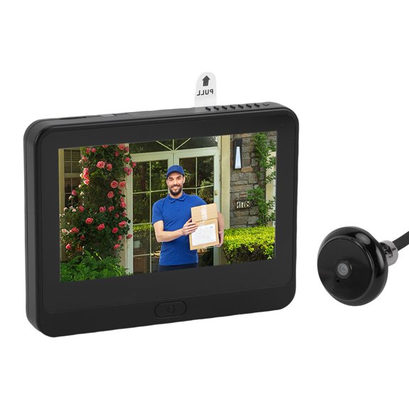 BIMZUC Peephole Camera 1080P 4.3in / 10.9cm Color LCD Screen 2 Way Intercom PIR Human Detection Digital Door Viewer for Home Security Wide Angle Lens Wi-Fi Surveillance Video Monitor System