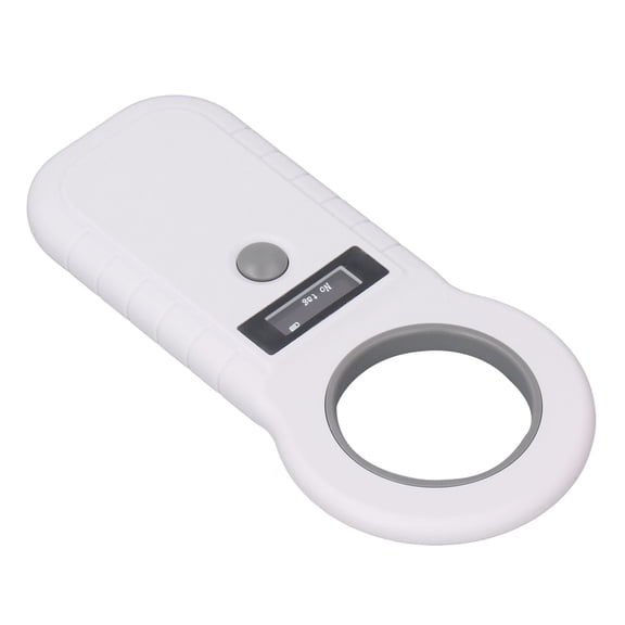 BIMZUC Pet Microchip Reader 134.2K Dual Frequency Portable Pet Chip Scanner USB Rechargeable Animal Tag Reader for Dogs and Cats, White (6.69 in / 17 cm)