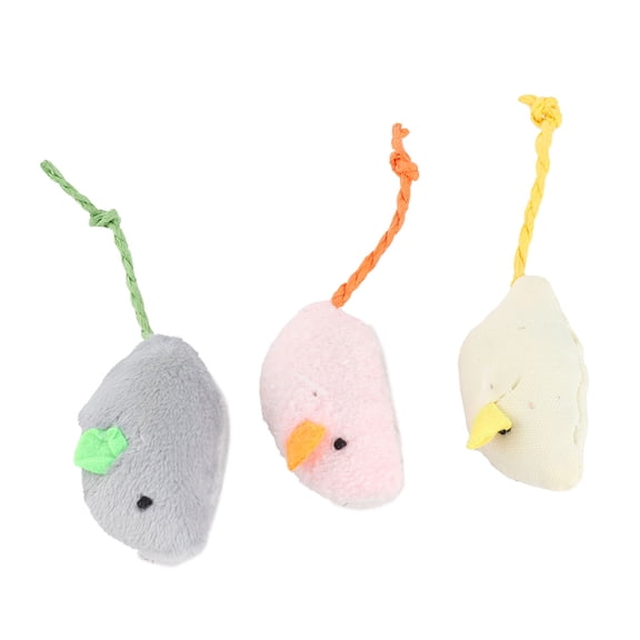 BIMZUC Plush Mouse Toy Simulation Interactive Cat Mouse Toy for Indoor Cats and Kittens, Realistic Mice Shape Kicker Toys for Daily Exercise, Value 3 Count Pack (5.12 inches / 13 cm)