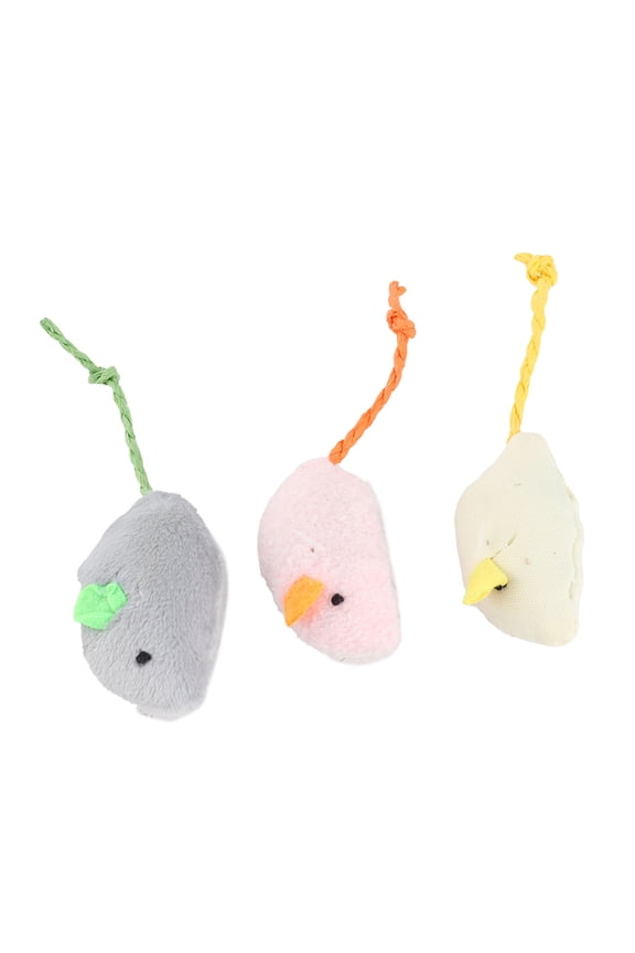 Plush Mouse Toy Simulation Interactive Cat Mouse Toy for Indoor Cats and Kittens, Realistic Mice Shape Kicker Toys for Daily Exercise, Value 3 Count Pack (5.12 inches / 13 cm)