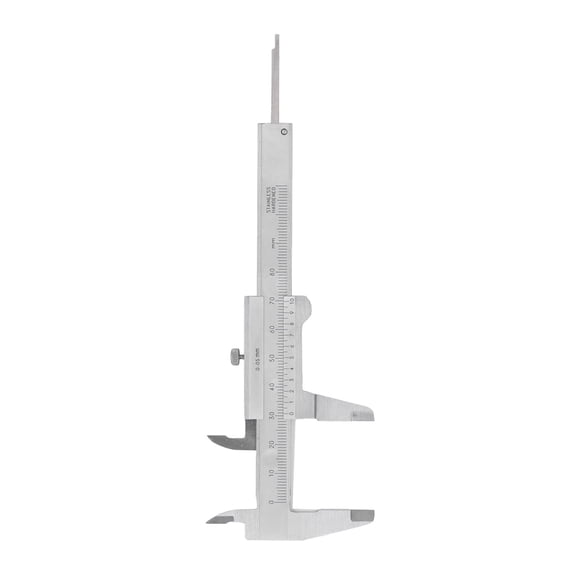 BIMZUC Pocket Vernier Caliper Dual Scale Stainless Steel Measuring Tool for Step Depth Diameter 0-80mm / 0-3.15 inches 0.05mm Reading Value High Precision Machining Size Measurement