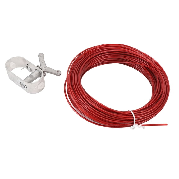 BIMZUC Pool Cover Cable and Winch Kit 100 ft / 30.48 m Galvanized Wire Heavy Duty Spring Loaded Ratchet for Above Ground Swimming Pool Winter Protection Equipment and Spa Bathtub Accessories