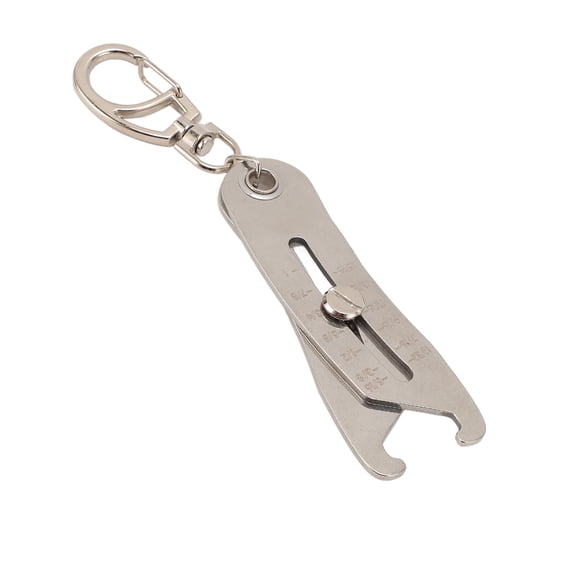 BIMZUC Portable Accurate Thread Size Checker Keychain, Nut Bolt Size Finder Verification Tool, Stainless Steel Thread Gauge (3.3 in / 8.5 cm)