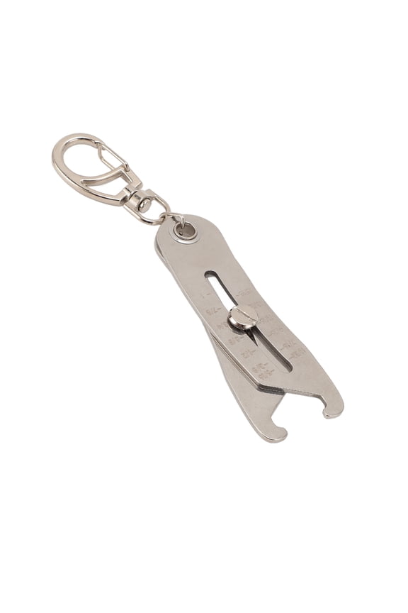 Portable Accurate Thread Size Checker Keychain, Nut Bolt Size Finder Verification Tool, Stainless Steel Thread Gauge (3.3 in / 8.5 cm)