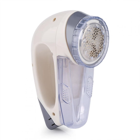 BIMZUC Portable Fabric Shaver, Battery-Powered Lint Remover for Clothes, Sweaters, Pillows, with Stainless Steel Blades & Large Fuzz Container