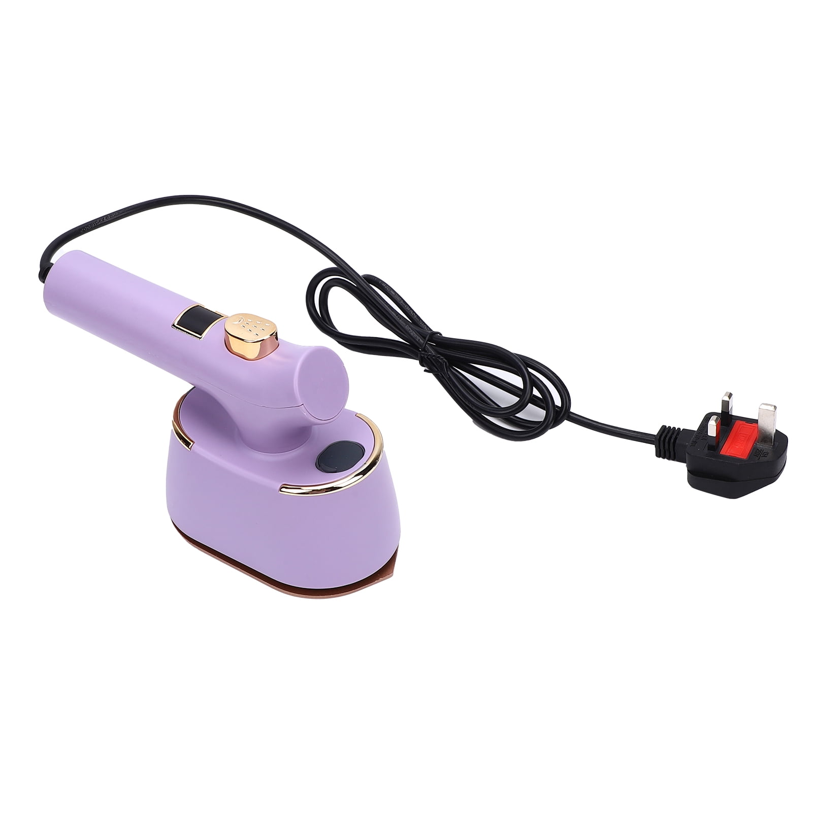 BIMZUC Portable Handheld Garment Mini Electric Steam Iron, 120ml Water Tank, 40W Wrinkle Remover for Home and Travel, 220V UK Plug, Purple