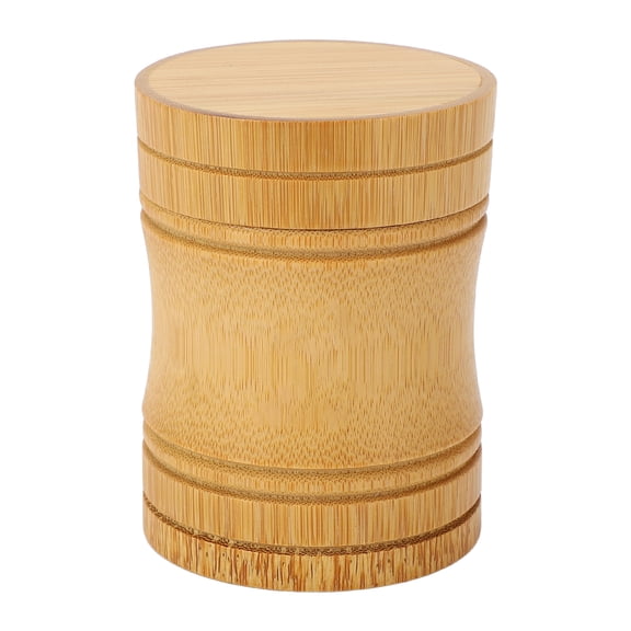 BIMZUC Portable Lightweight Bamboo Tea Jar Storage Holder Container Box, Natural Eco-Friendly Tea Storage Organizer for Loose Leaf Tea, Coffee Beans and Nuts, 2.6 x 3.5 inches / 6.5 x 9 cm