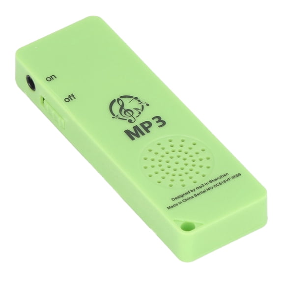 BIMZUC Portable MP3 Player with Built-in Battery Lossless Sound Quality Multifunctional Support up to 64GB Memory Card Mini Music Player for Students Kids Adults Green (9 inches / 22.8 cm)