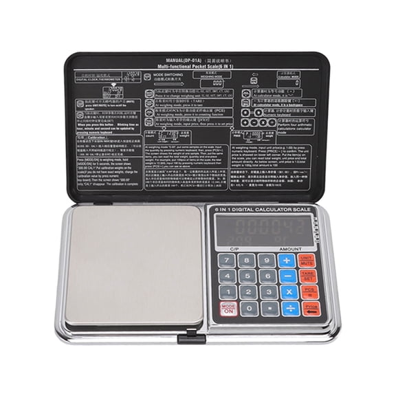 BIMZUC Portable Mini Digital Kitchen Scale 100g/0.01g High Precision Pocket Food Scale with Calculator White Backlit Display for Baking Cooking Jewelry