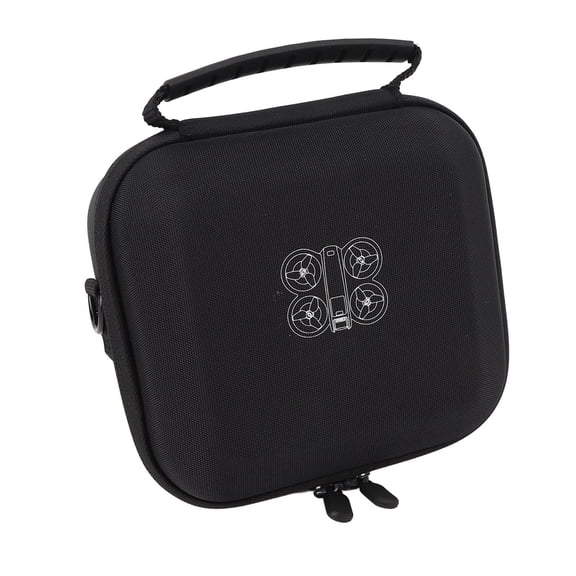 BIMZUC Portable PU Hard Shell Drone Carrying Case for DJI NEO, Travel Storage Bag with Adjustable Shoulder Strap, Waterproof Compact Protective Body Box Accessories, Black (7.09 in / 18 cm)