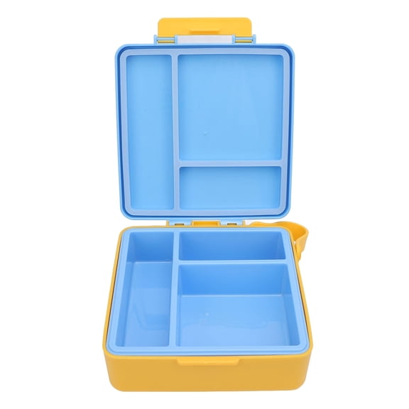 BIMZUC Portable Salad Lunch Box with Seal, 2 Compartments, ABS/PP, Blue & Yellow, Carry Handle, Freshness Preserver