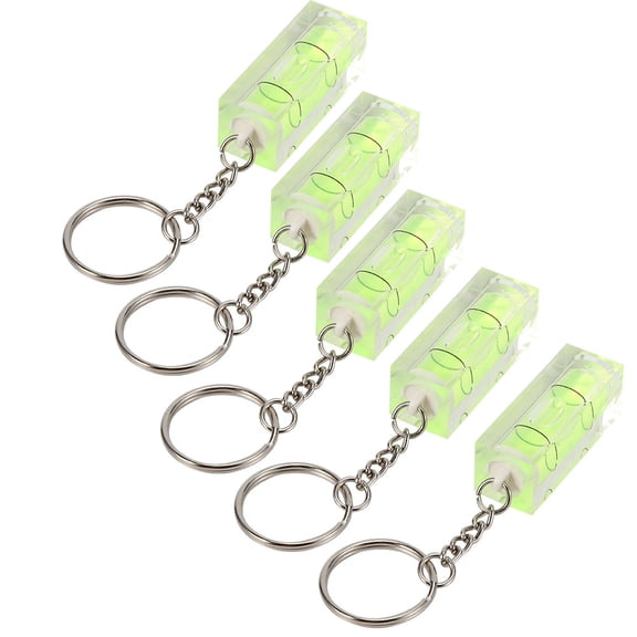 BIMZUC Portable Spirit Level Plastic Tube Liquid Level Indicator, Black Hanging Level Measuring Instrument Tool, 5 Pack, Compact 1.6 inches / 4 cm for Home DIY Projects