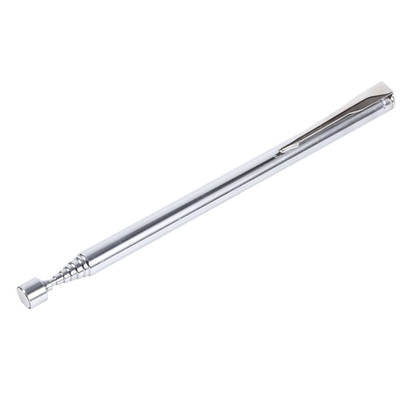 BIMZUC Portable Telescopic Magnetic Pick Up Rod Stick, Extending Magnet Handheld Tool, Silver, 4.92-25.59 inches / 12.5-65 cm