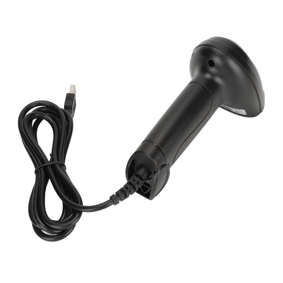 BIMZUC Portable USB Barcode Scanner IP54 Waterproof Ergonomic Handheld Reader for 1D 2D QR Code Quick Scanning PC POS System (7.87 inches / 20 cm) Black[cite: 1]